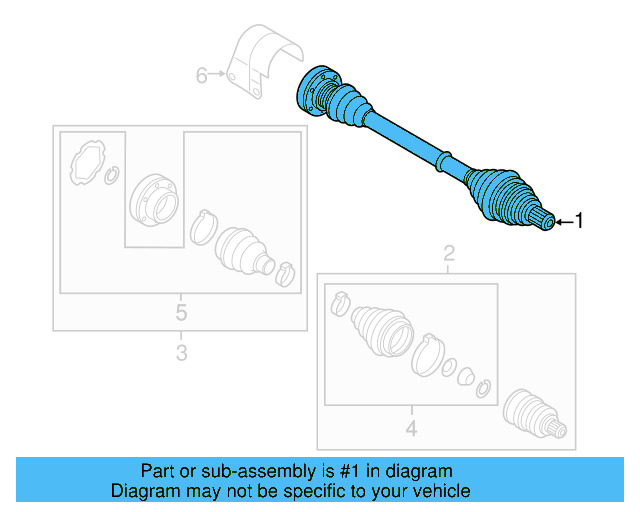 Axle Assembly 1K0-407-271-BP - View 19
