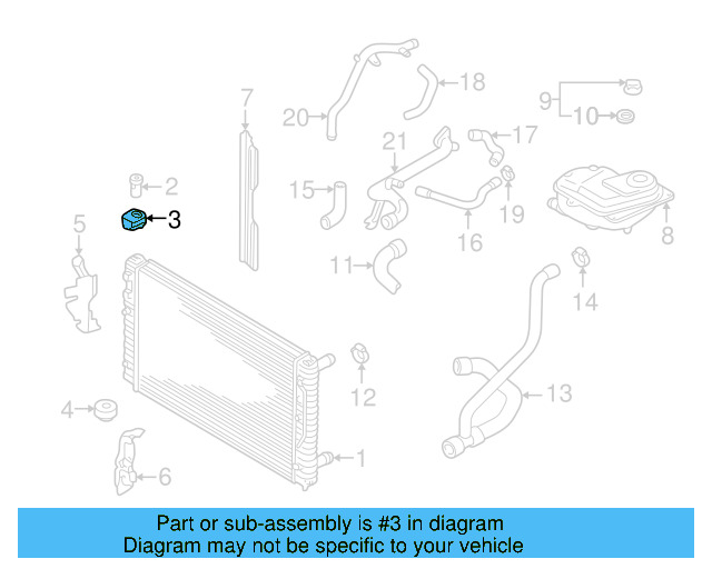 Radiator Insulator 8D0-121-276 - View 15
