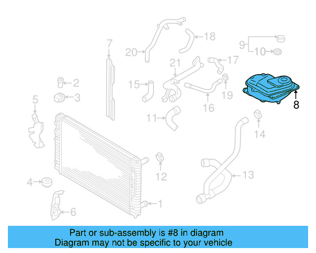 Reservoir 8D0-121-403-L - View 22