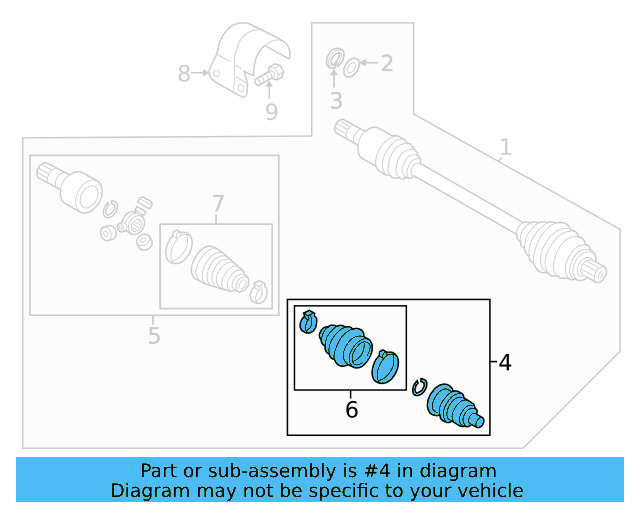 Outer Joint Assembly 3QF-498-099 - View 4