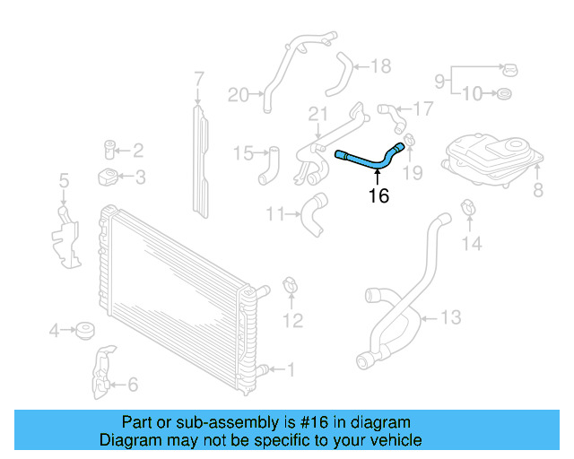 Hose 8D0-121-107-C - View 8
