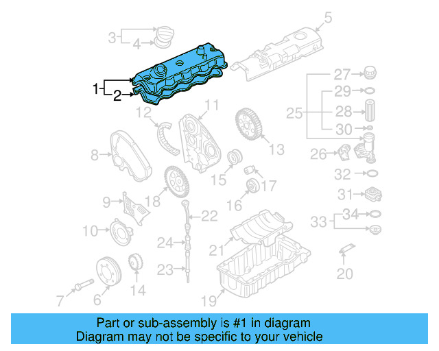 Engine Valve Cover 038-103-469-E - View 3
