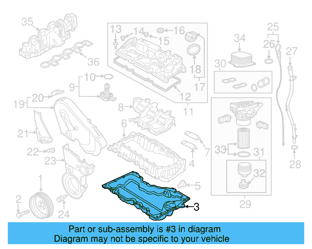 Oil Pan 04L-103-602-A - View 9