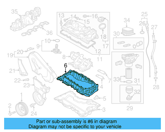 Oil Pan 04L-103-603-H - View 4