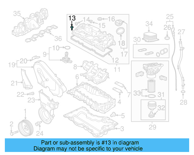 Valve Cover Bolt 04L-103-831 - View 5