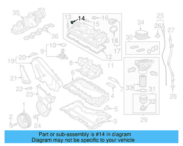 Drain Plug 06L-103-801 - View 36