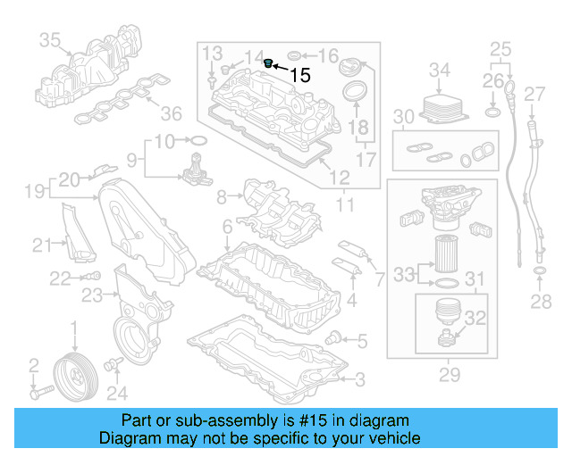Valve Cover Grommet 059-103-631-D - View 3