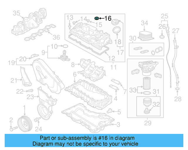 Valve Cover Seal 04L-103-070-B - View 18