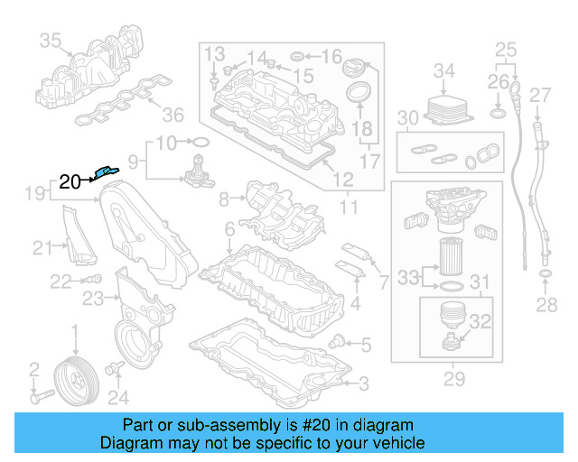 Upper Timing Cover Clip 04L-131-213-C - View 13