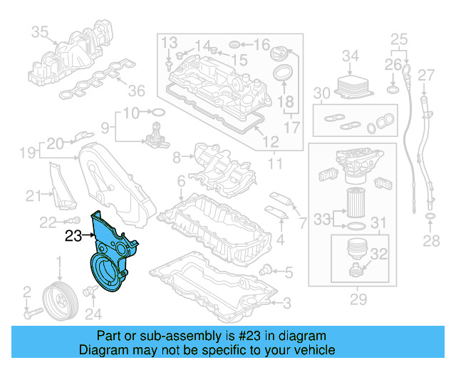 Lower Timing Cover 04L-109-147-D - View 7