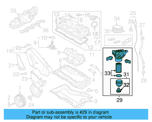Oil Filter Housing Gasket Set 03N-198-070 - View 7