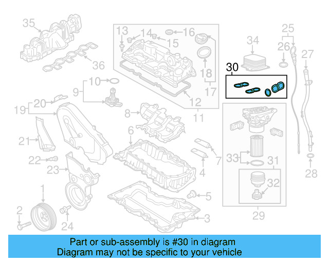 Oil Filter Housing Gasket Set 03N-198-070 - View 9