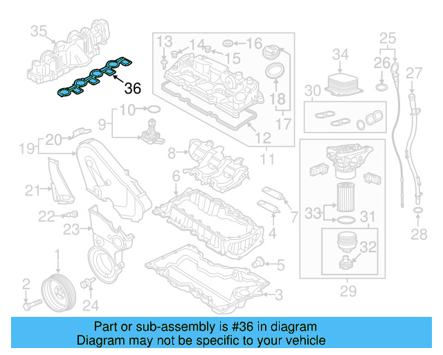 Manifold Gasket 03L-129-717 - View 10