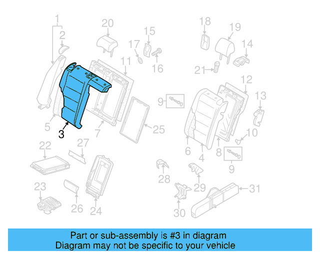 Seat Back Pad 5K0885776D - View 4