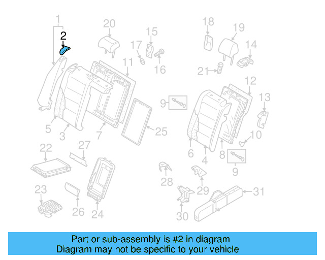 Seat Back Cover 5K0-885-805-AR-UFH