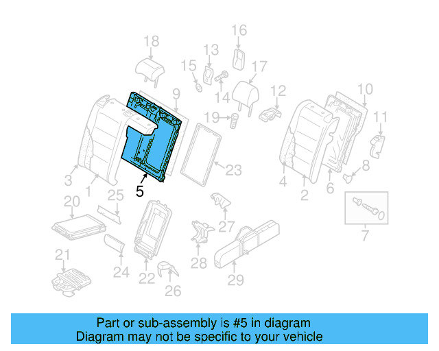 Seat Back Panel 1K0-885-753-J-1BS - View 14