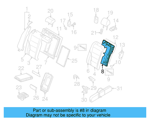 Seat Back Frame 1K0-885-503-AS - View 6