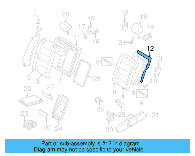 Seat Back Panel 1K0-885-753-J-1BS - View 30