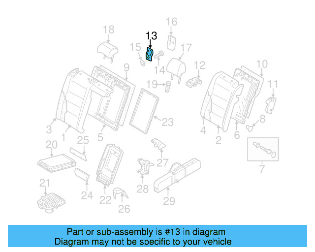 Child Seat Bracket 8E9-887-269-A - View 14