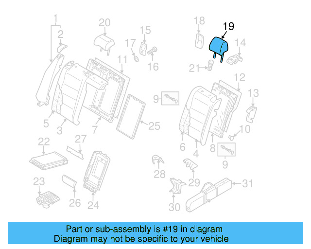 Headrest Guide 1K0-886-920-B-82V - View 25