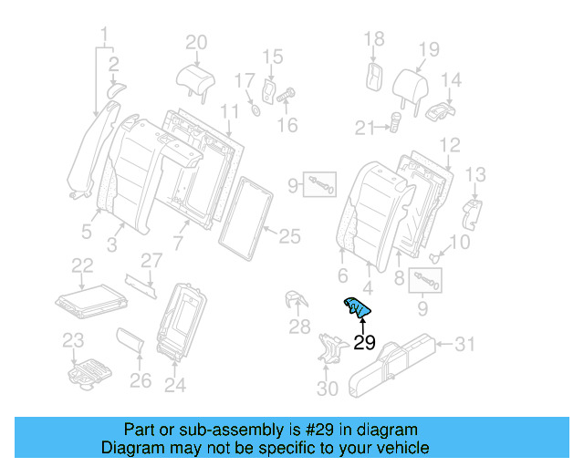 Seat Latch Cover 8P0-886-197-4PK - View 16