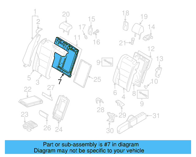 Seat Back Frame 1K0-885-504-DG - View 8
