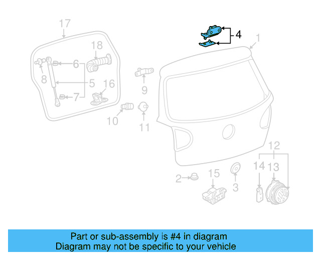 Hinge 5K6-827-301-A - View 5