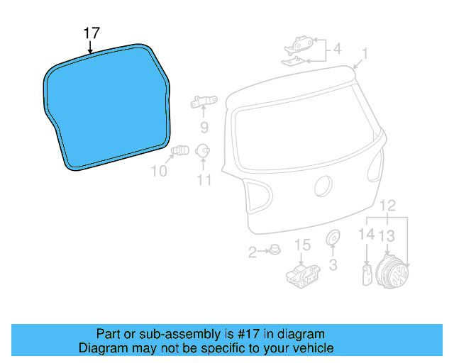 Weatherstrip 1K6-827-705-B-9B9 - View 10