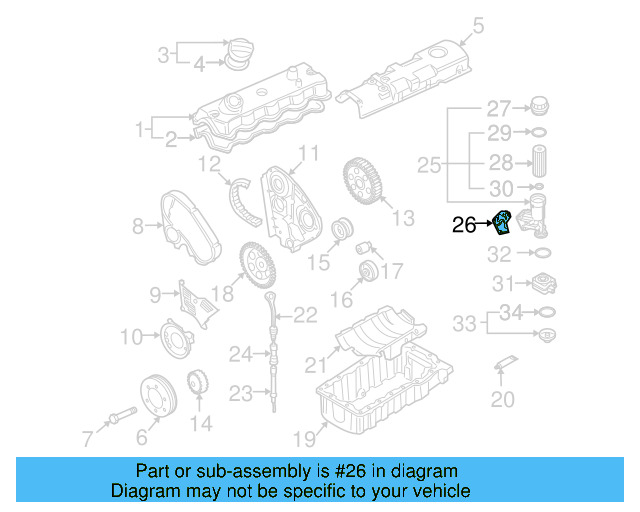 Engine Oil Filter Adapter Gasket 038-115-441-A - View 11