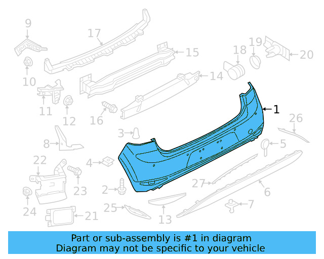 Bumper Cover (Unpainted) 5g6807417asgru