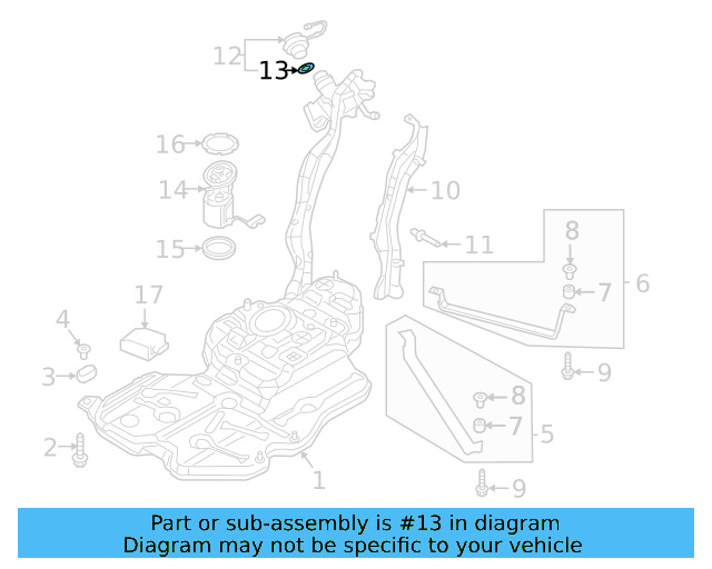 Fuel Cap Seal 1K0-201-557-A - View 24