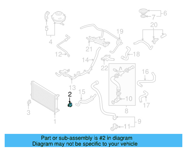 Radiator Upper Bracket 1J0-806-155-E - View 18