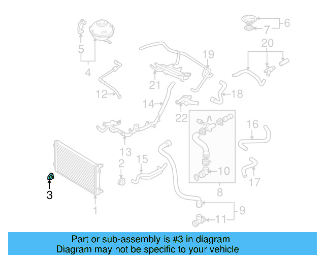 Radiator Lower Bracket 1J0-806-157-F - View 34