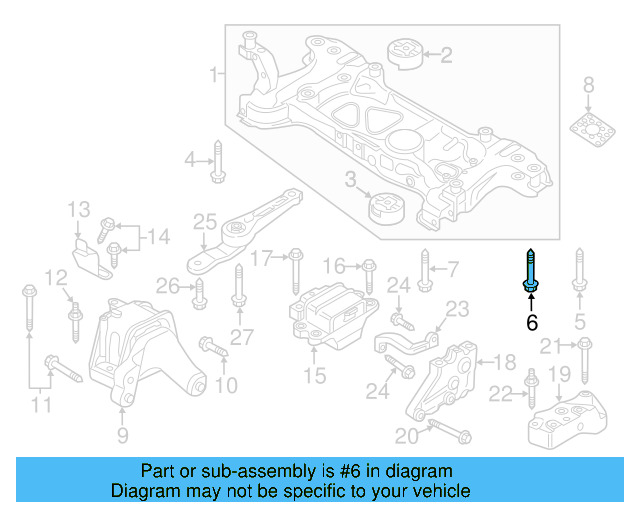 Engine Cradle Mount Bolt N-912-084-01 - View 15