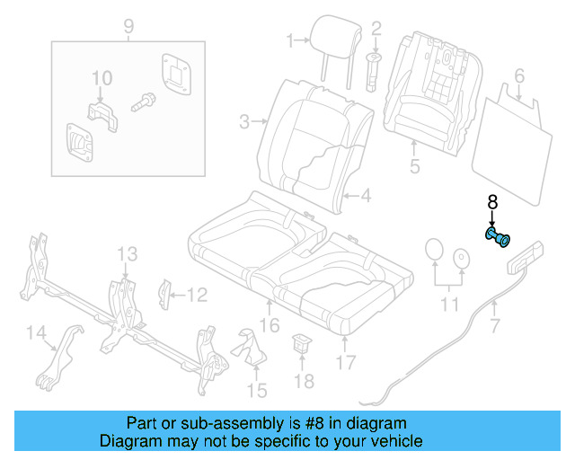 Seat Belt Assembly Rivet N-105-835-01-9B9 - View 3
