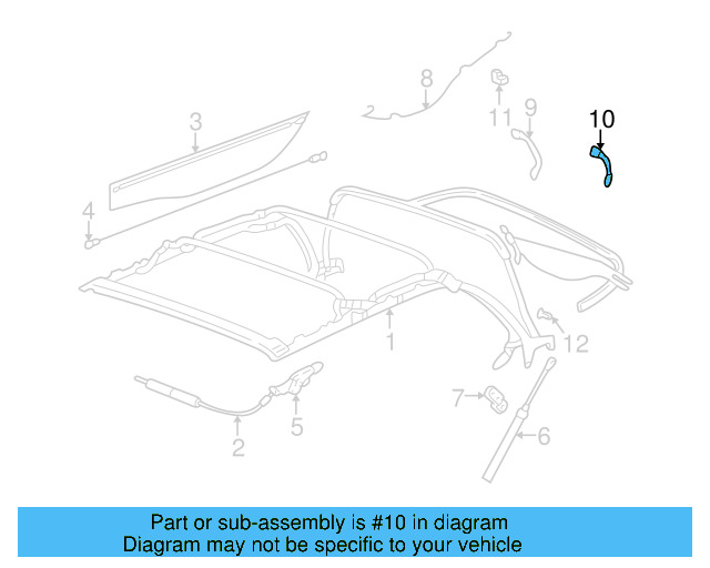 Tension Cable Mount Bracket 1E0-871-261 - View 2
