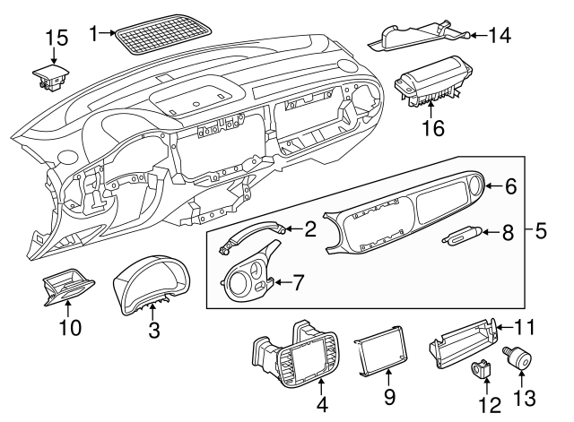 Glove Box Frame Bumper 3C0-857-145 - View 61