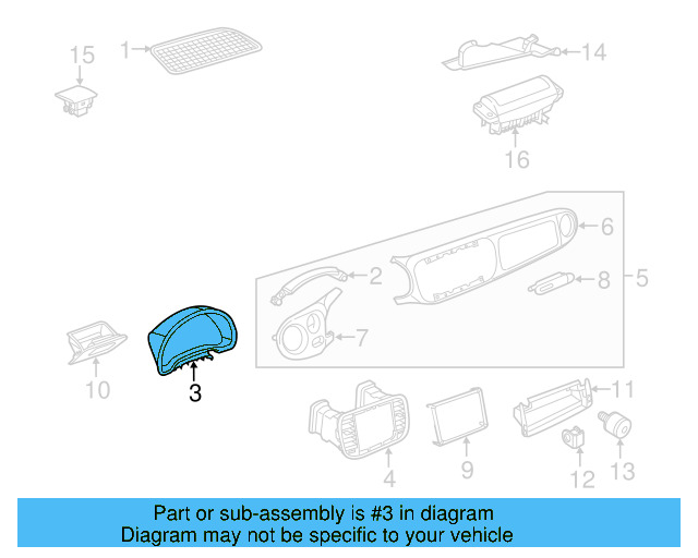 Cluster Bezel 5C5-857-053-F-041 - View 8