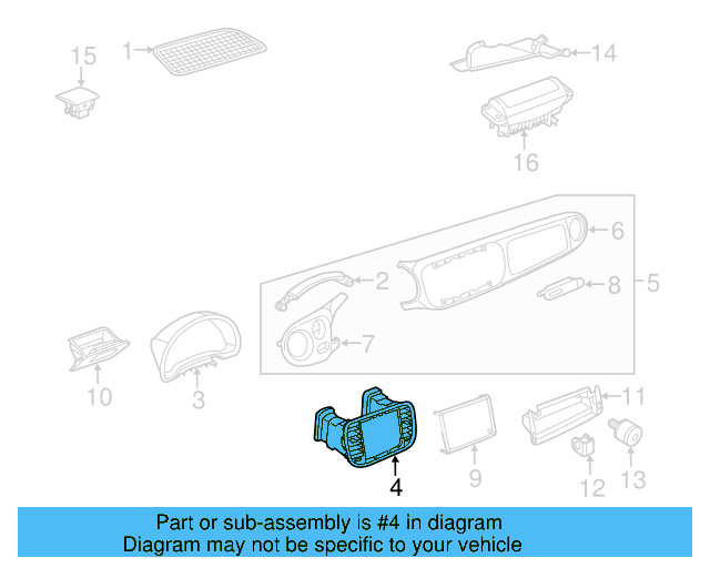 Air Outlet 5C5-819-704-E-3Q7 - View 4