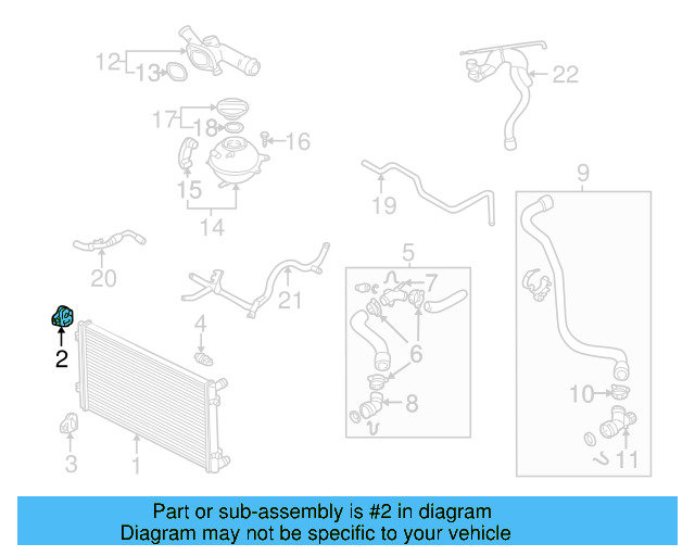 Radiator Upper Bracket 1J0-806-155-E - View 54