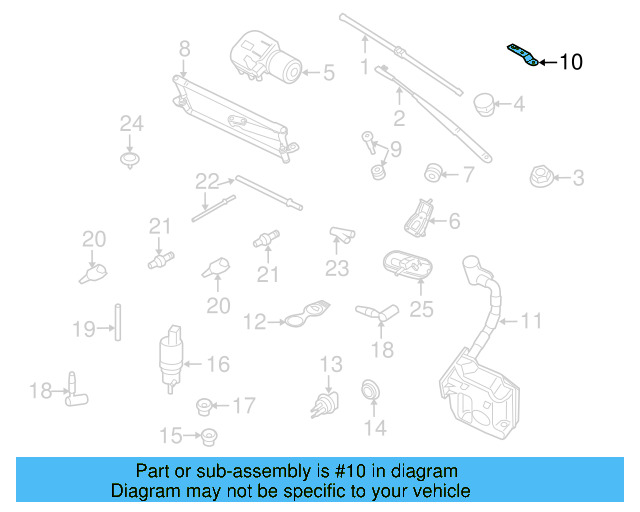 Windshield Wiper Motor Bracket 1K1-955-633-A - View 14