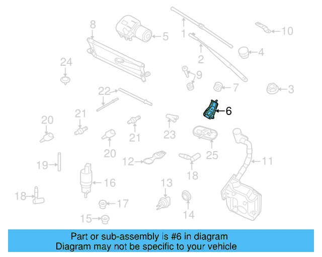 Windshield Wiper Motor Bracket 1K5-955-623 - View 6
