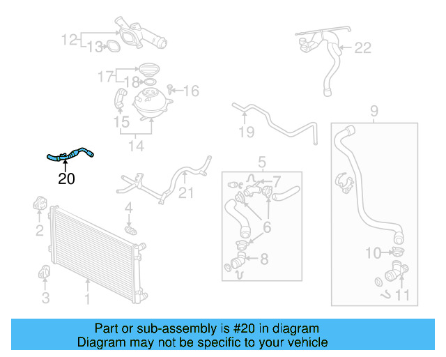 Overflow Hose 1J0-122-109-AA - View 11