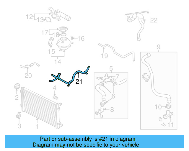Water Pipe 06A-121-065-BT