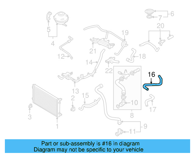 Hose 1C0-121-096 - View 3