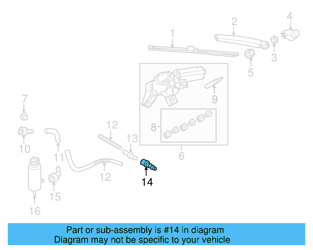 Washer Hose Elbow 3B0-955-665-C - View 150