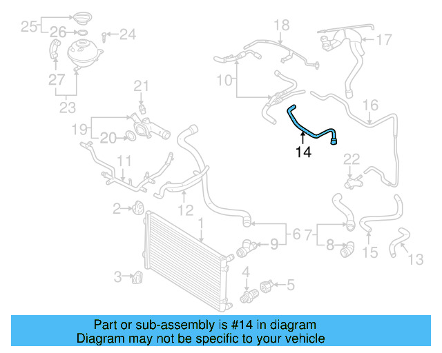 Engine Coolant Hose 1J0-121-096-BS - View 5
