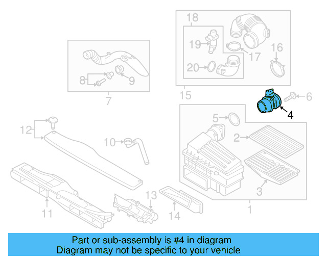 Air Mass Sensor 03L-906-461-A - View 20