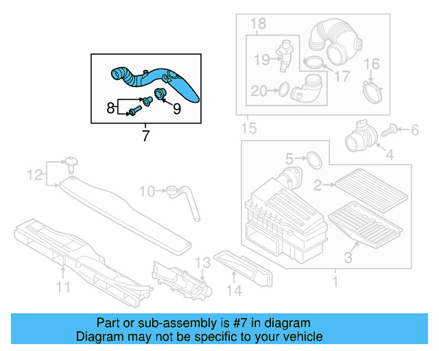 Intake Pipe 5Q0-129-565-K - View 15