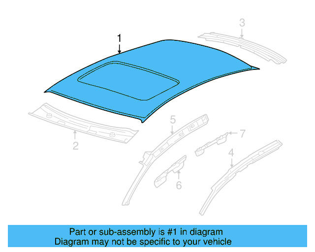 Roof Panel 3D7-817-101-B - View 3